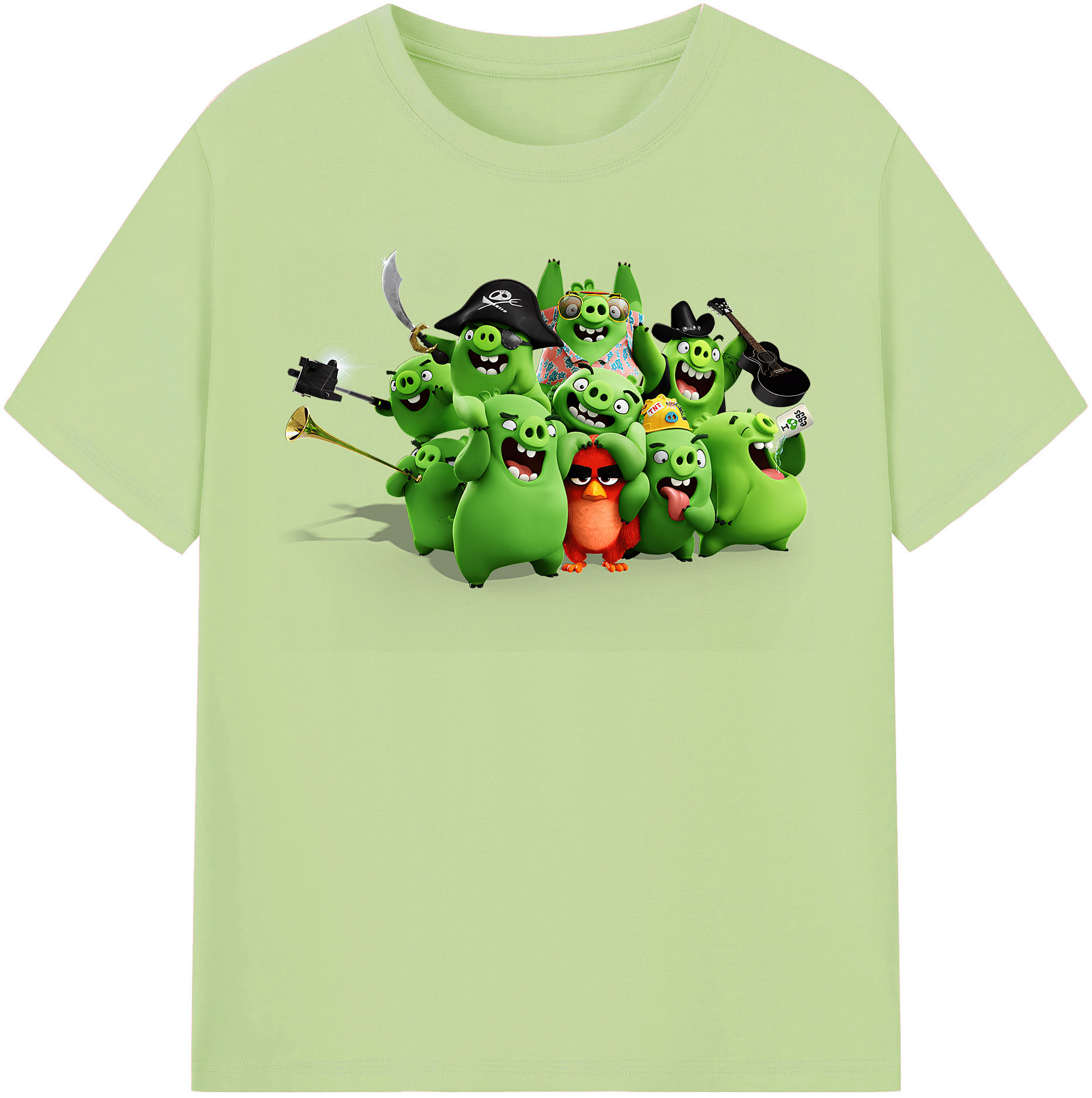 （画像用） Angry Birds アングリーバード 綿100％半袖Tシャツ（フロントプリント）
